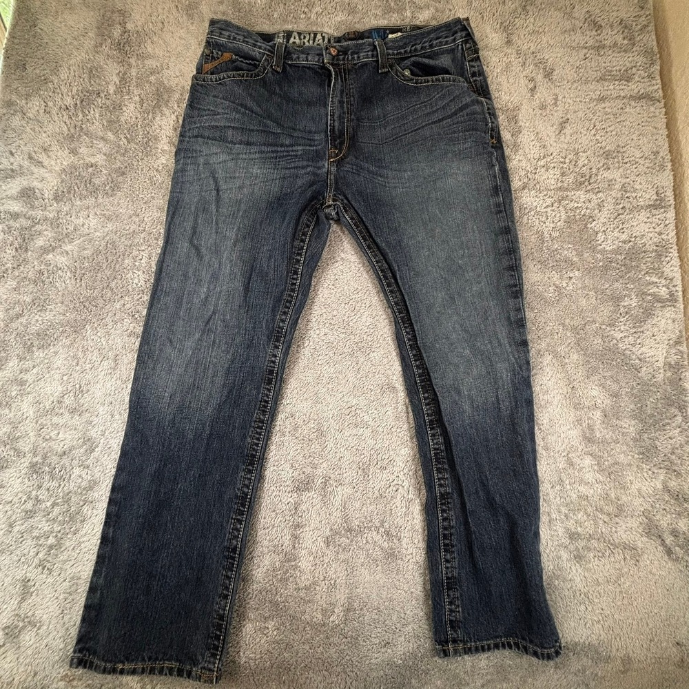 Ariat M2 Relaxed Boot Cut Jeans Mens 40x32 Blue Denim Work Pants 10011746